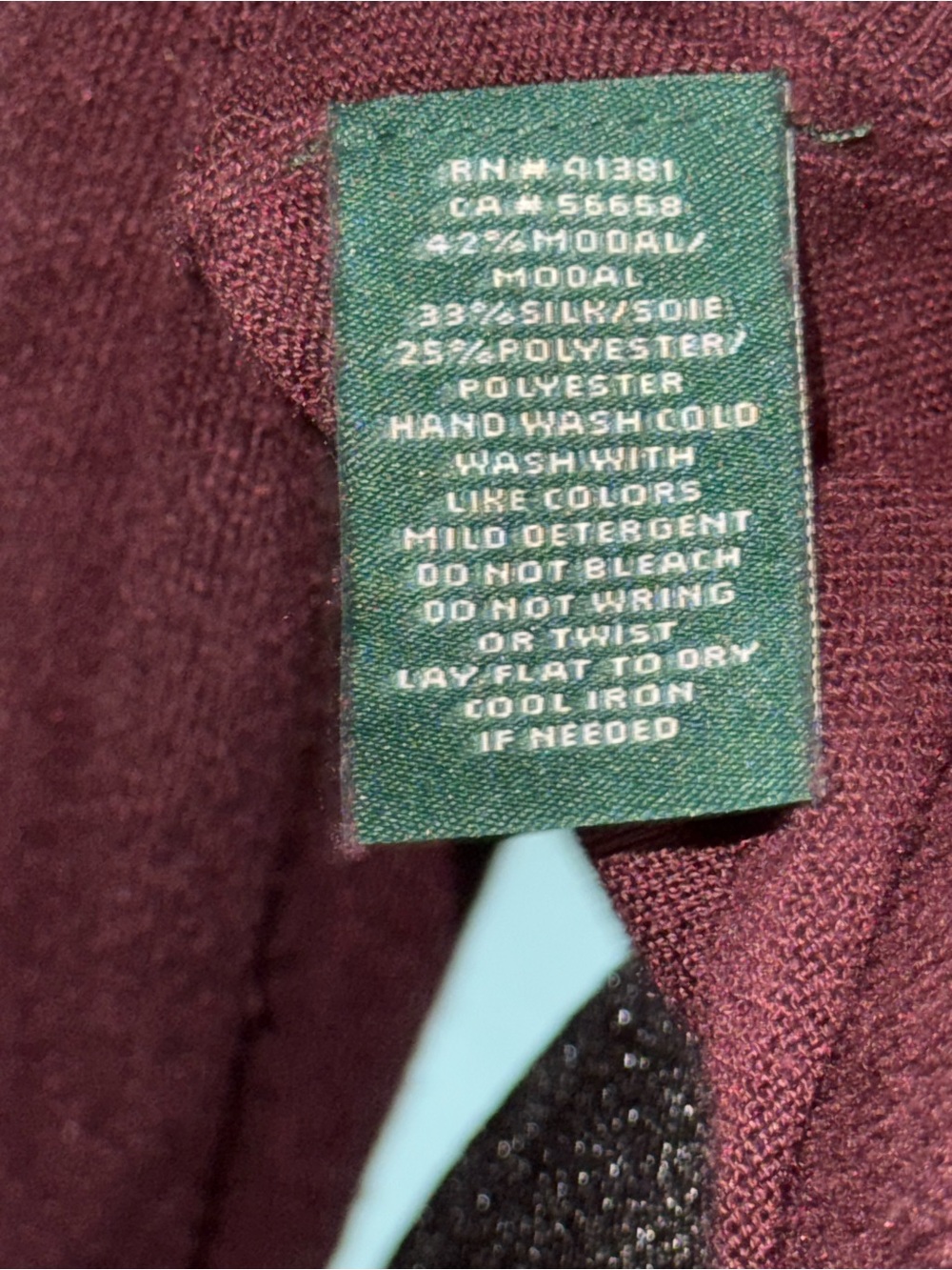 Lauren Ralph Lauren Women's size M Ruffle-Trim marron sweater - Picture 3 of 4